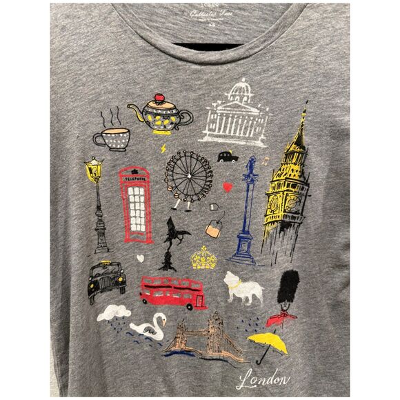 J.CREW London Destination Collector Grey Tee - Picture 4 of 5